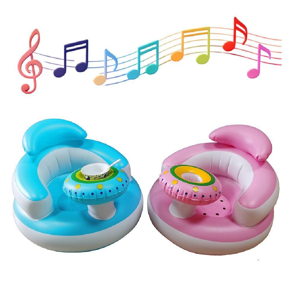 Music Feature Infant Inflatable Seating Chair Toddler Practice Sitting Stool Children Supplies