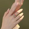 Copper Adjustable Fashionable Finger Ring For Women With Exquisite Geometric Design And Chic Aesthetic