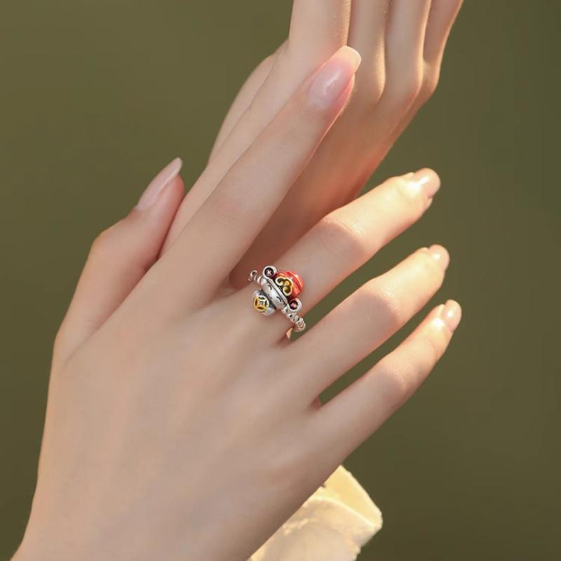 Copper Adjustable Fashionable Finger Ring For Women With Exquisite Geometric Design And Chic Aesthetic