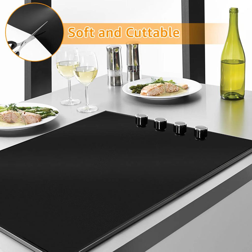 Silicone Electric Stove Top Cover 220°C Heat Resistant Glass Stove Top Protector Protective Stove Top Covers for Electric Stove