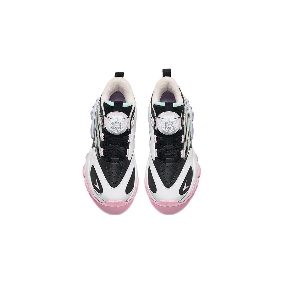 Anta Kids Summit 2.0 Comfortable Non-Slip Shock Absorbing Casual Shoes Kids sneaker Black White 322246973H-10