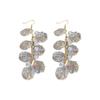 Retro Elegant Acrylic Flower Tassel Earrings - European & American Fashion Niche for Women