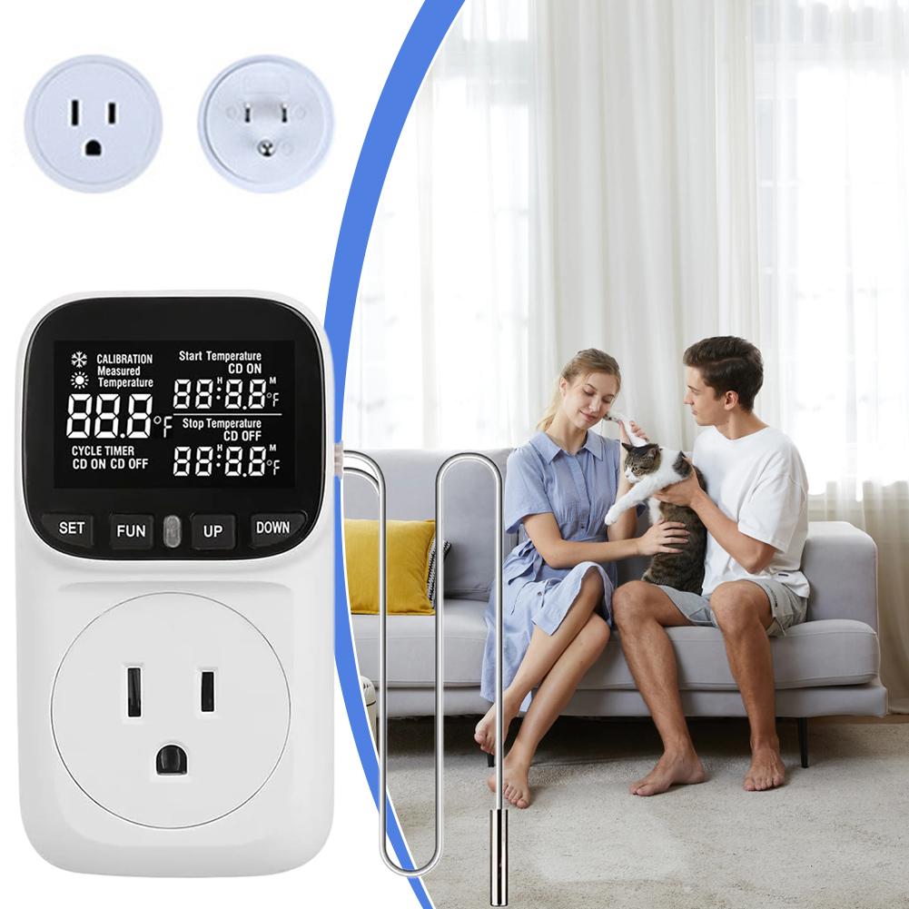 Digital Display Smart Thermostat Fish Tank Touch Screen Regulation Socket Temperature For Pet A C2A2