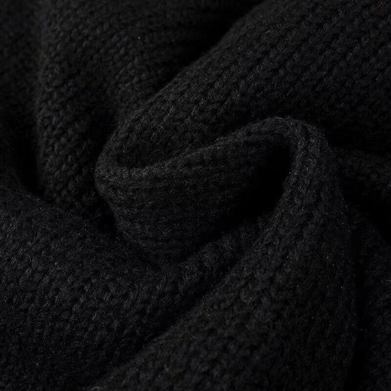 Kaslead New Arrival Women's Clothing Fashion Style Stylish Simple and Versatile Sequin Bowknot Decoration Loose Knitting Sweater