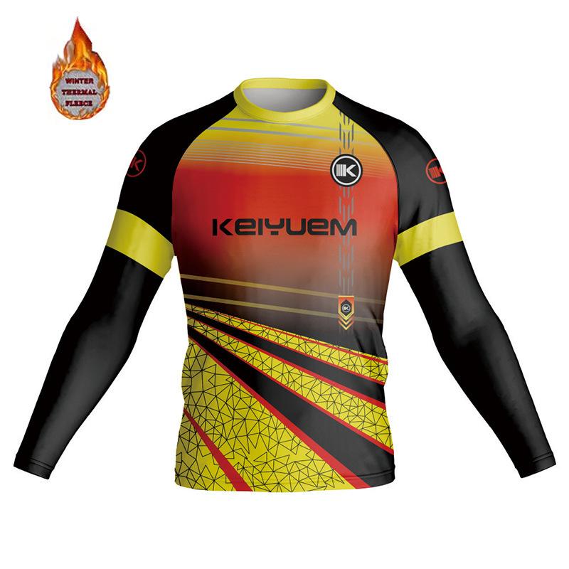 New road bicycle riding clothes autumn and winter fleece warm long-sleeved sweater custom fleece off-road motorcycle clothes XXS