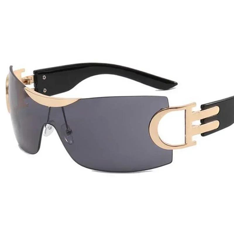 Classic Rimless Square Sunglasses Women Men Designer Brand Sun Glasses Female Male Personality Metal Mirror