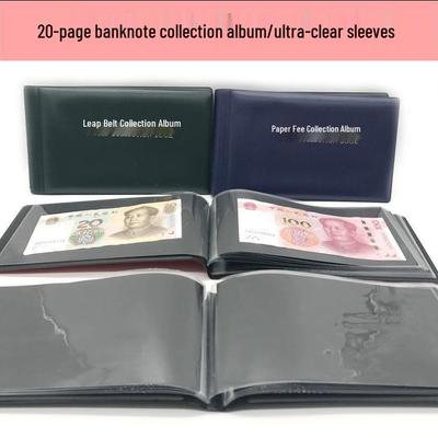 Ancient Coin & Paper Money Collection Album: 20 Pages-40 Pockets, 30 Pages-60 Pockets