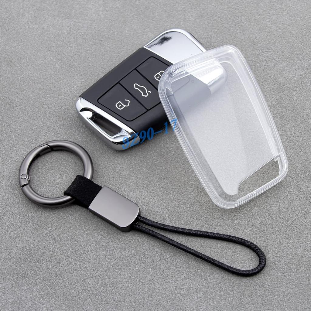 For Volkswagen Arteon Atlas Cross Sport Passat B8 Clear Fully Transparent Tpu Car Smart Key Cover Case