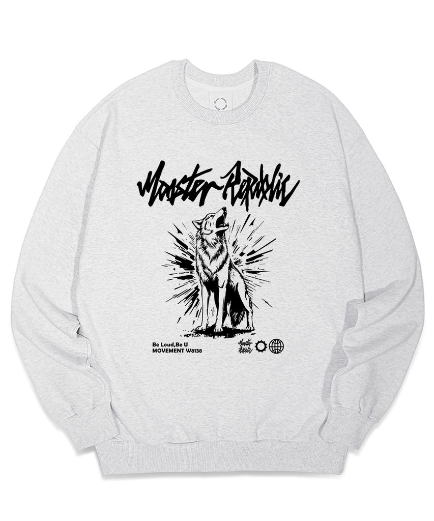 MONSTER REPUBLIC Howling Black Sweatshirt Gray_W8138