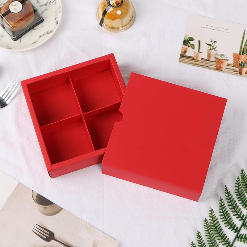 

10 шт. Простые упаковочные коробки, черные коричневые бумажные подарочные коробки для кексов, маленькие коробки для печенья, мини-коробки для тортов на свадьбу и День святого Валентина, упаковка подарков красный