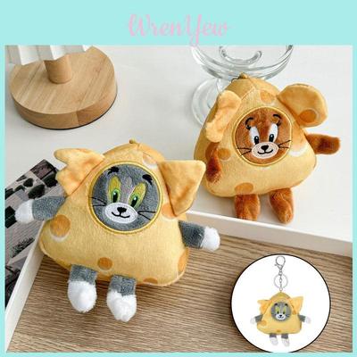 Authentisches Tom und Jerry Käse Plüschtier Anhänger Niedliche Cartoon Tom Katze und Jerry Maus Taschendekoration Perfektes Geschenk Für Alle Altersgruppen