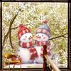 3pcs Self-adhesive New Year Windows Stickers Cartoon Xmas Decals Decor Mural  New Year