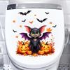 Halloween Toilet Decals Cute In Suit Cartoon Bat