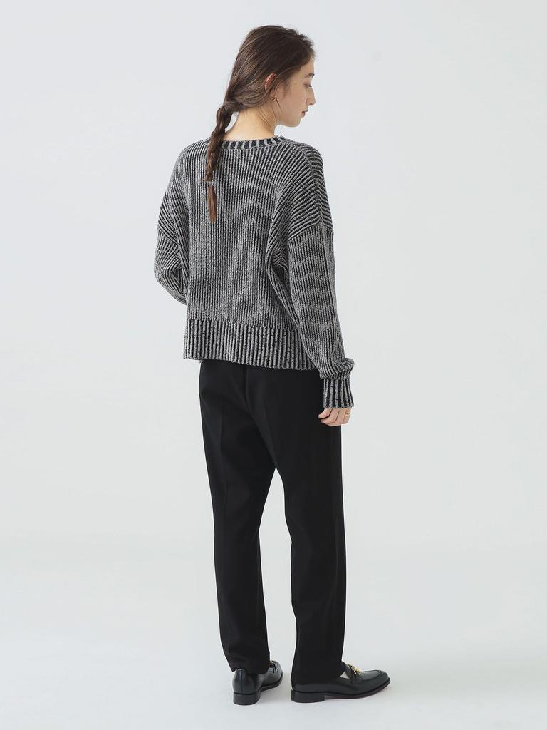 B:MING LIFE STORE by BEAMS Women's Fleece-Lined Easy Pants, Size M, BLACK