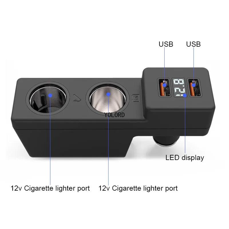 Auto-Zigarettenanzünder-Splitter-Steckeradapter Schnelllade-Dockingstation Innenzubehör für Volkswagen VW Golf 7 Mk7 7.5