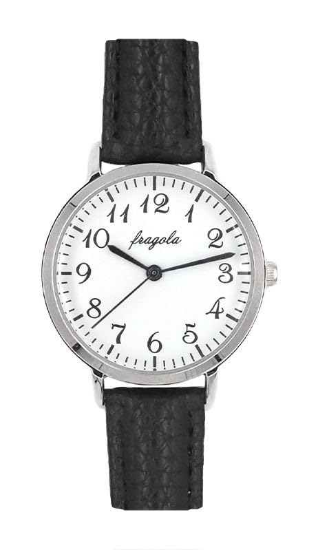 Follow Fragola Time Watch Watch, Easy-to-Read H02625A-1 SV/BK