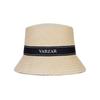 VARZAR Ribbon Paper Bucket Hat Beige