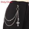 Hip Hop Schädel Kreuz Anhänger Gürtelkette Für Männer Frauen Street Style Accessoires
