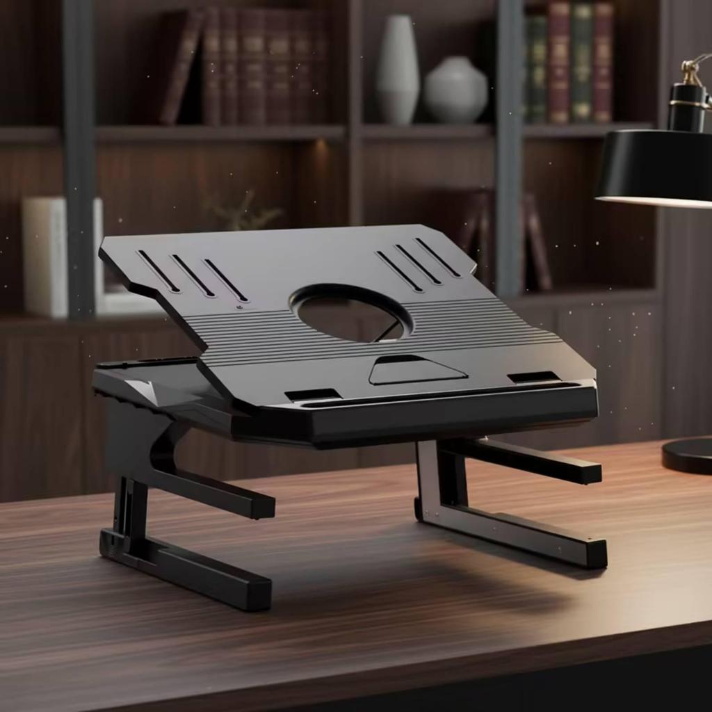 Laptop Stand Foldable with Adjustable Angle Aluminum for Telecommuters, Students, Desk, Office,