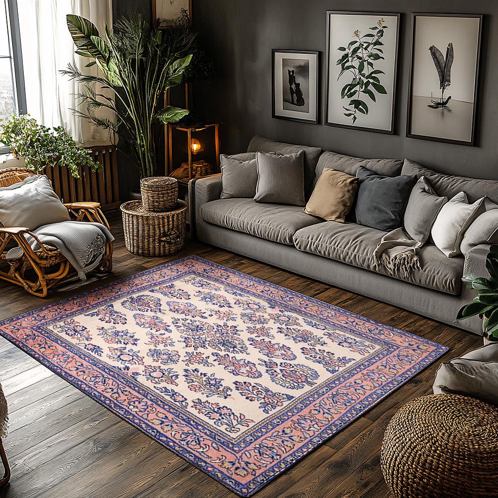 

Classic Bohemian Rug Persian Floral Design Vintage Area Rug for Living Room Decor High Quality Non-slip Indoor Carpet Ottoman Ma 50x80cm