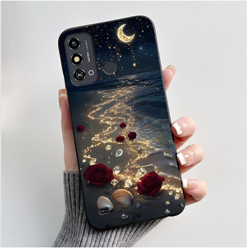 For ZTE Blade A53 Case For ZTE Blade A53 Pro Phone Back Cover Silicone Soft Black TPU Luxury Cute Love Rabbit Funny Bumper Shell