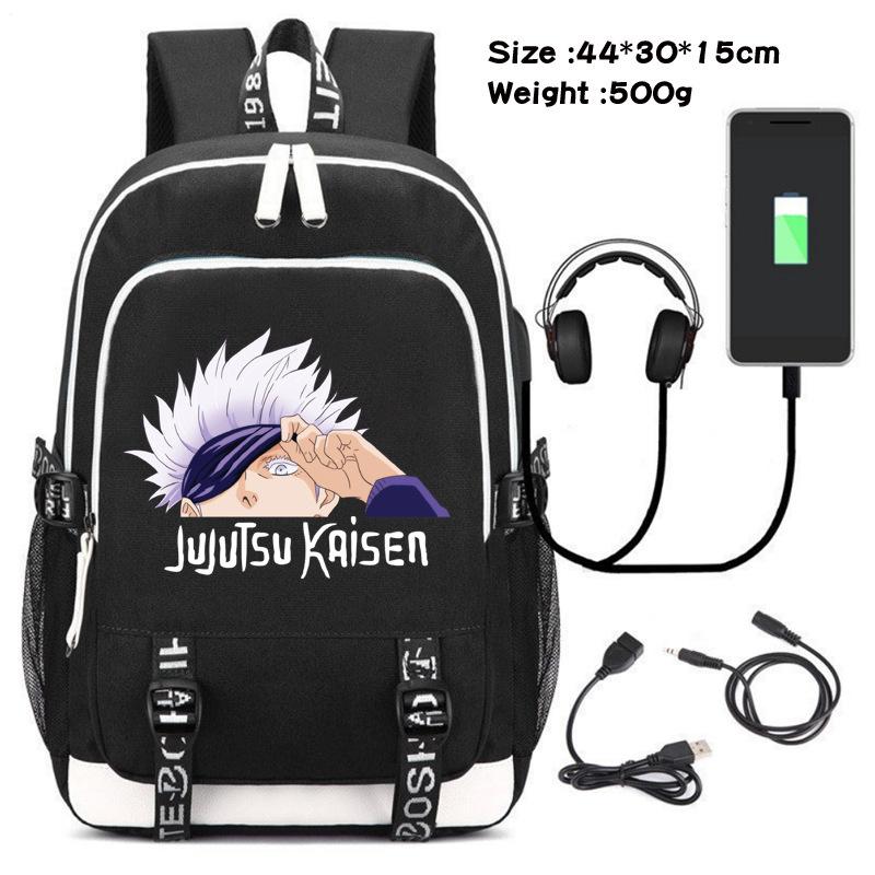 Spell Retreat Peripher bedruckter Rucksack USB-Lade-Rucksack Studenten-Schultasche Outdoor-Computertasche Reisetasche