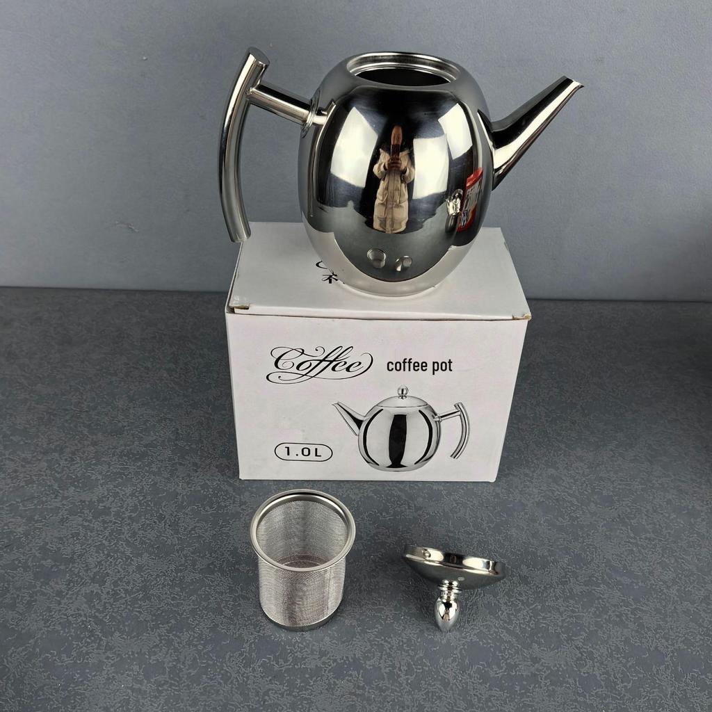 Small Exquisite Chinese Style Stainless Steel Coffee Pot with Filter