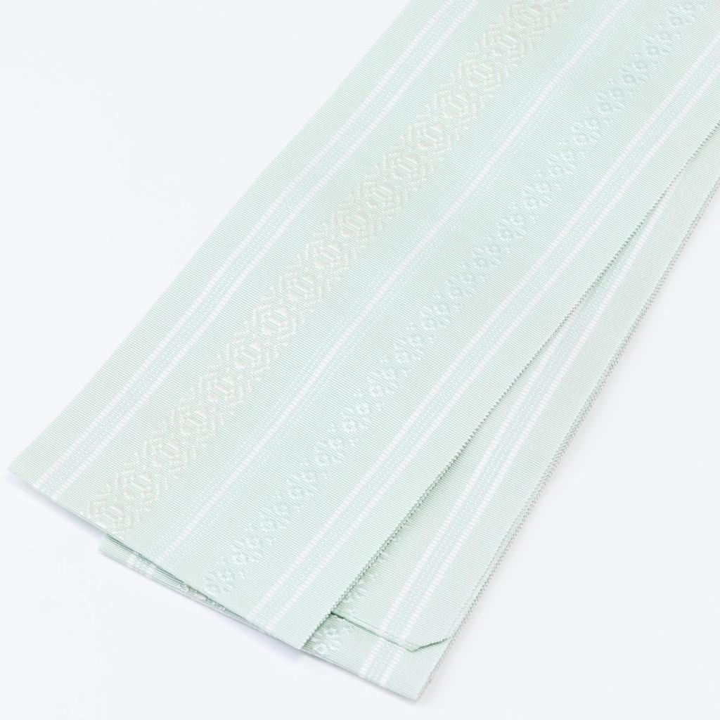 Mori Hakata Ori Hakata Ori Datejime Finest Quality Size Sun Wide x 8 Shaku Green 01 in Pure Kenjo Large (Datejime) - [Long (LL)] 2.7 (10.6 cm) (8
