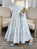 French Sweet Embroidered High-Waist A-Line Dress