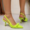 Fashion New Style Popular Design Slingbacks Butterfly-knot Women Pumps Sexy Pointed Toe Thin Heels Stripper Party Shoes Large Size 36-43