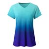 2021 Summer Tie-Dye V-Neck Short Sleeve Women's Trendy T-Shirt