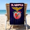 Ben-fica Fußballverein Bedrucktes Strandtuch, Superweiche Mikrofaser, Perfektes Geschenk zum Geburtstag, für Pool, Strand, Reisen, für Familie und Freunde