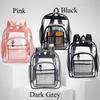Backpack Waterproof Transparent School Bag Girl Large Capacity Backpack Solid Clear Backpack Men Fashion Transparent Plastic Bag