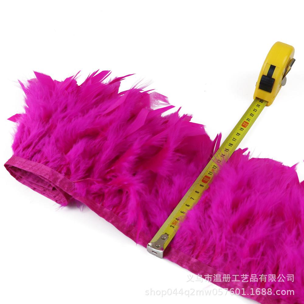 Turkey Feather Cloth Edge Diy Car Doll Decorative Material Fire Lace Dress Skirt 1M/Bag