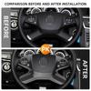 1 PC For Mercedes Benz E-Class 2009-2012 2013 (W212) Simulated Carbon Fiber Steering Wheel Trim Cover Sticker