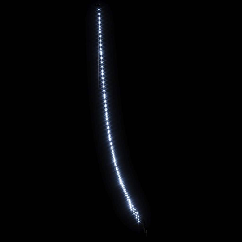 LED Christmas Tree with Ground Spikes Cool White 511 cm Metal