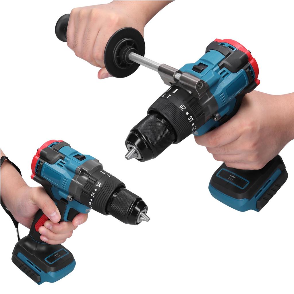 13mm High   Multifunctional Electric Cordless Drill High-power Cordless Rechargeable Hand Drills Brushless Motor Home   Electric Power Tools