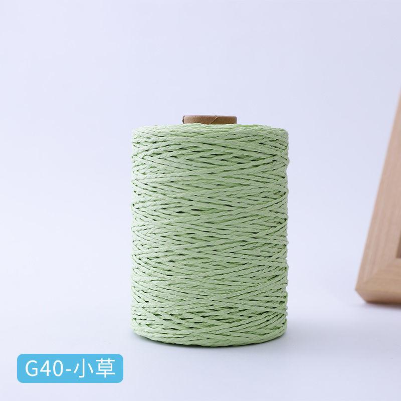 150g Baumwoll-Raffiagarn Natur zum Handstricken Häkeln Sommer Strohhüte Sandalen Haken Taschen Papiergrasfaden 1 Knäuel\=280M