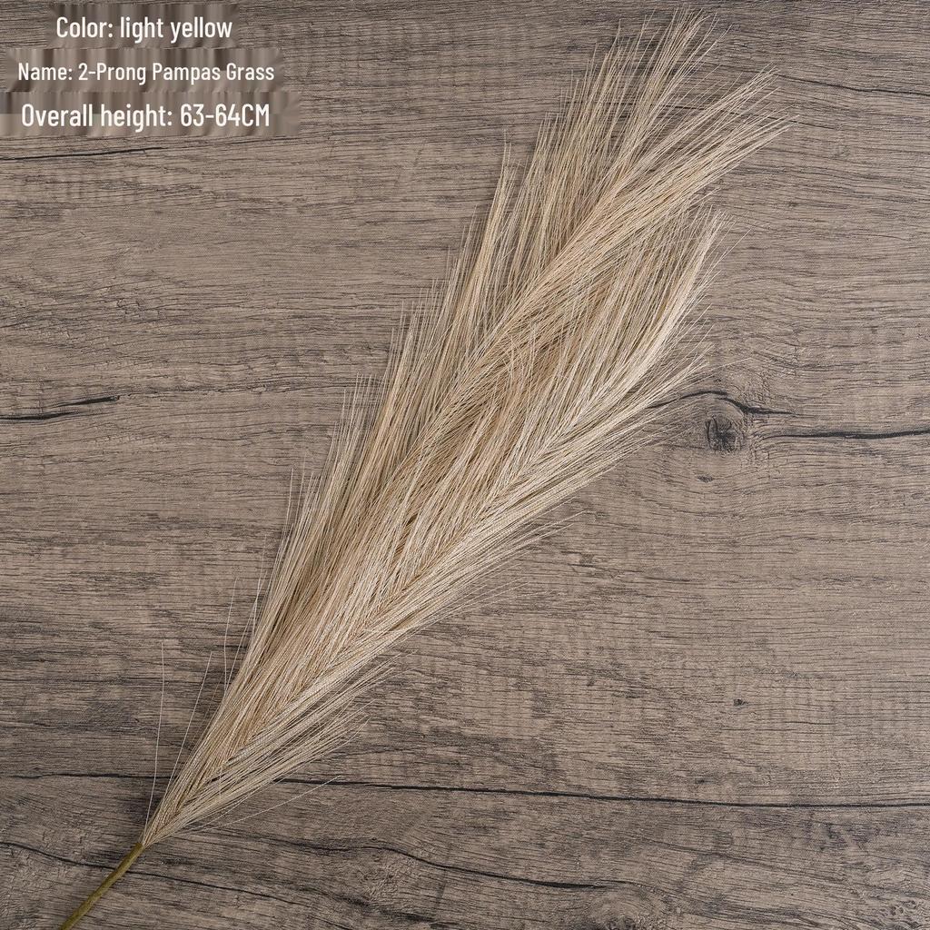 INS Style Pampas Grass & Green Plants Artificial Flowers for Wedding Decor & Crafts