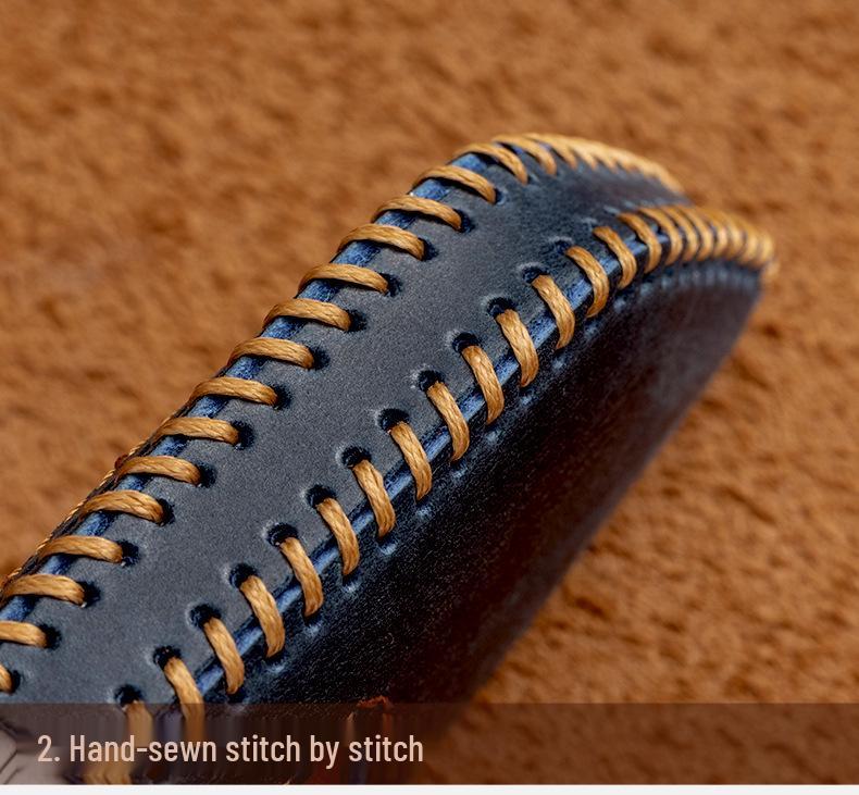 BMW LCD Schlüsselhülle: Echtlederbezug für 1er, 3er, 5er, 7er Reihe, X1, X3, X4, X5, X6, Blade 525, 320li. Vollständiges Wrap-Design.