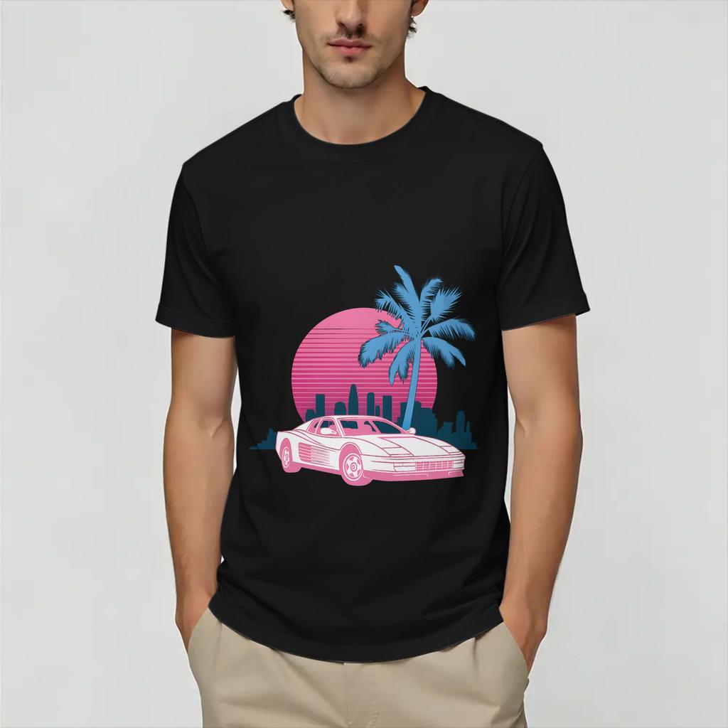 Vintage Miami Vices TShirt Unisex Novelty Cotton Tee Shirt Round Neck Short Sleeve T Shirts Plus Size Clothes