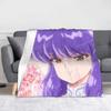 Ranma 1/2 Japanese Anime Shampoo Blanket Flannel Spring Autumn  Soft Throw Blankets for Bedding Bedroom Plush Thin Quilt