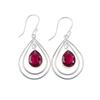 Natural Pink Rubellite Gemstone 925 Solid Silver Handmade Jewelry Earrings 2.00" EE-34-10