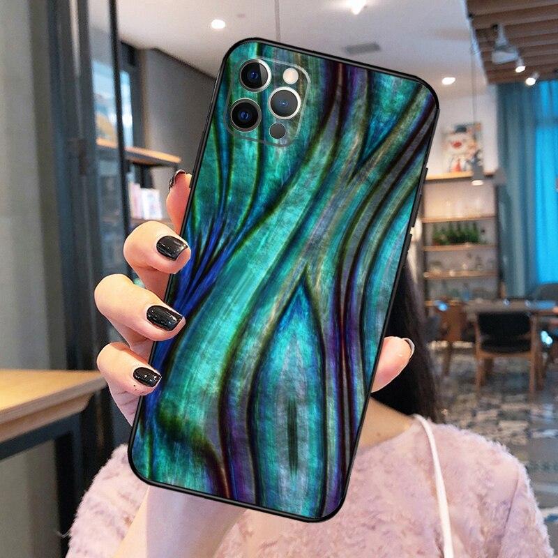 Abalone Shell Phone Case For iPhone 14 Pro Max XS X XR Cover For iPhone 13 12 Mini 11 Pro Max 7 8 Plus