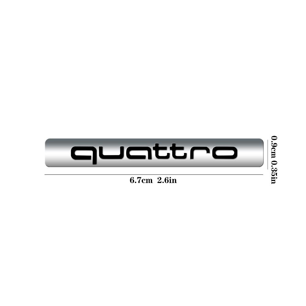 Car Styling Quattro Letter Logo Side Body Fender Trunk Sticker Decor For q2 A7 S1 B8 8P A3 A6 C7 Q7 Q5 Q3 Q2 Q1 Q2L A4 A5 A6L