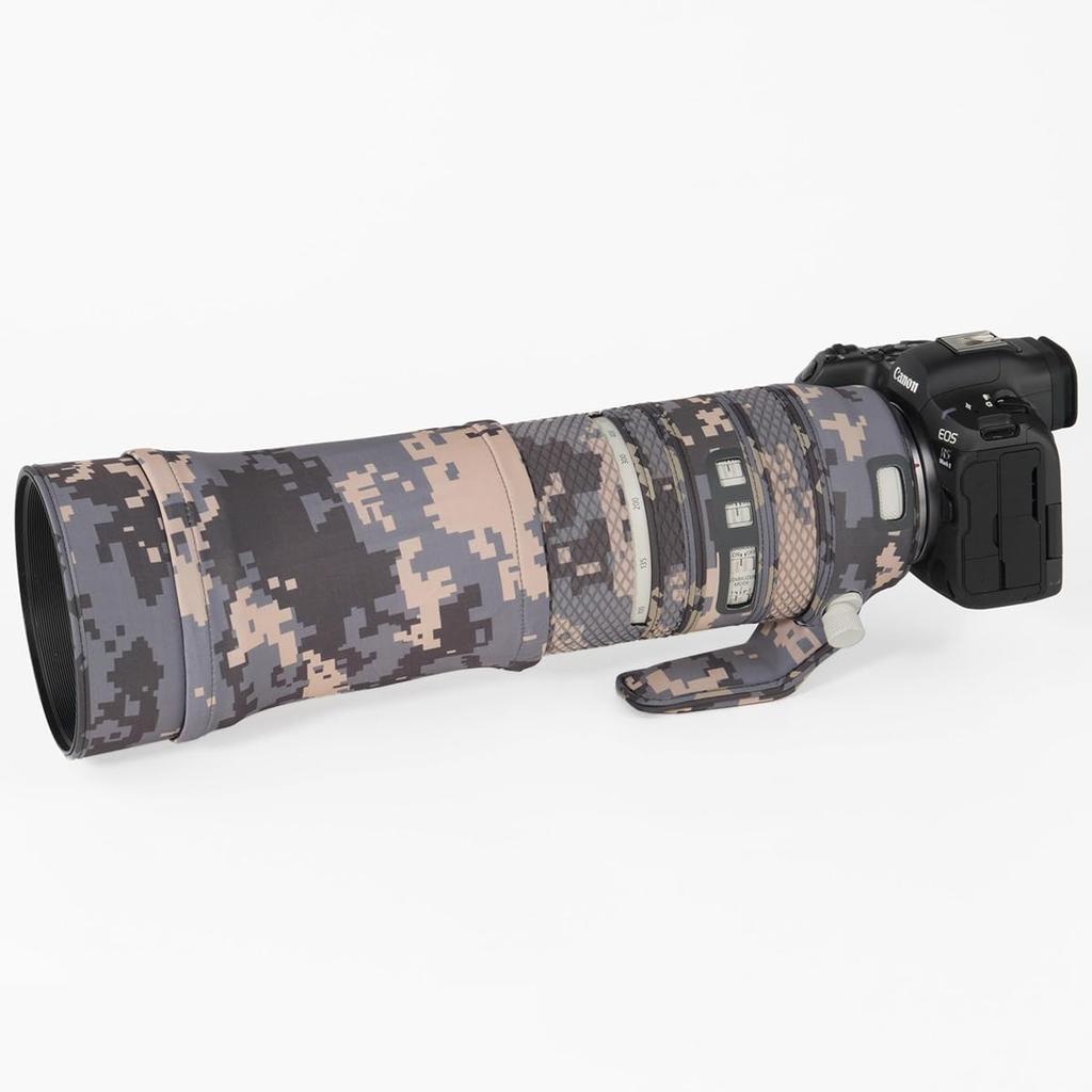 CHASING BIRDS Camouflage Waterproof Lens Coat for Canon RF L IS USM Rainproof Lens Protector 100-500mm F4.5-7.1 Lens, (Digital)