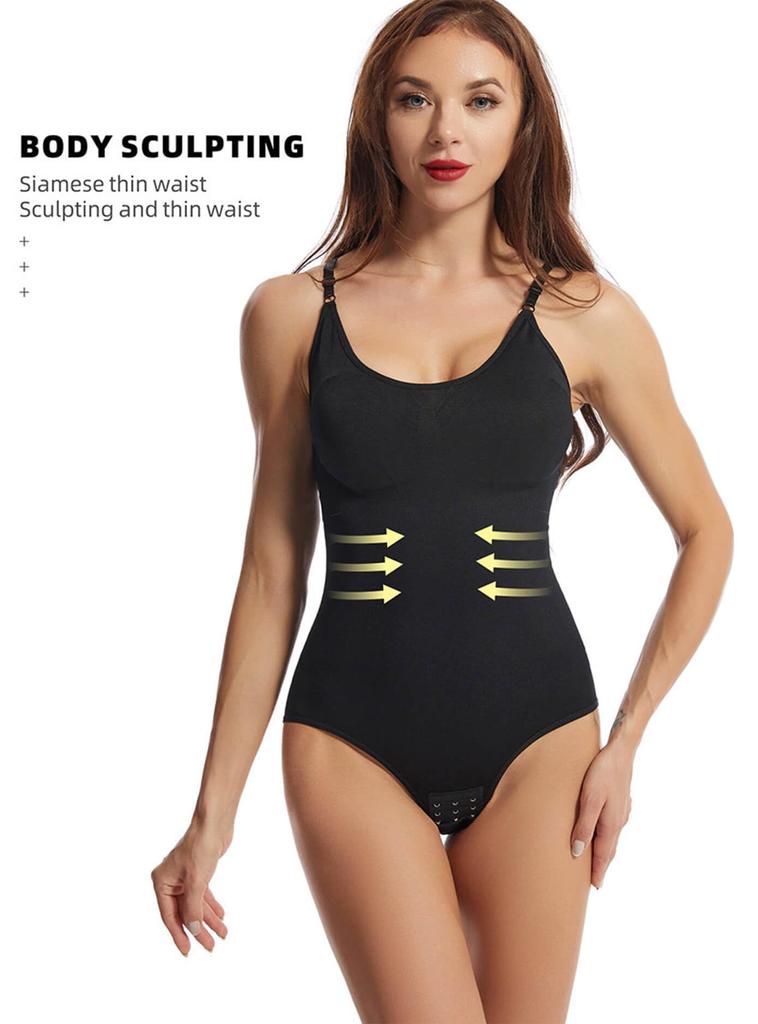 Compression Underwear Bodysuit for Adjustable Shoulder Body Waist Hip Bust Abdominal Slimming [fourfivesix Haru] Women, Straps, Shaper, Diet, Cincher,