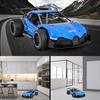 RC Car, Electric Racing Car, Off-Road Drifting, High Speed, High Stability, Alloy Shell, Shock Resistant (Blue)