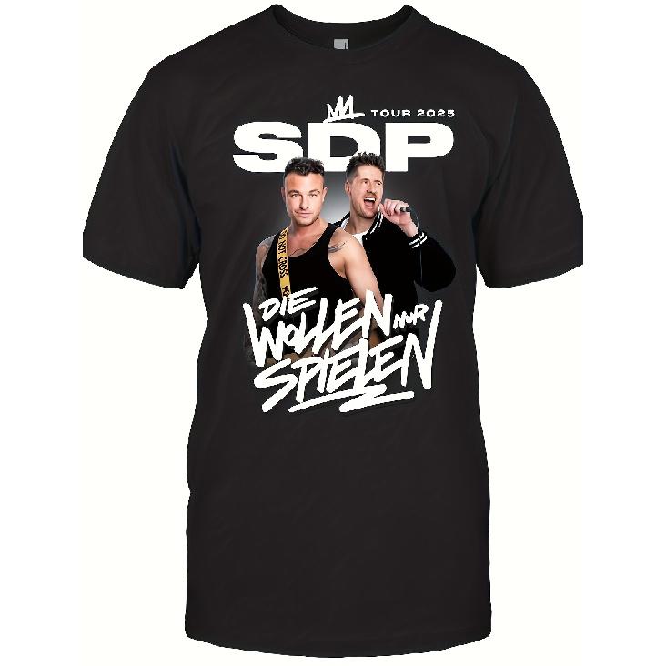 SDP Tour 2025-2026 Tour Logo T-Shirt für Konzerte & Events - & Unisex Ganzjahres Freizeit Rundhals T-Shirt, Maschinenwaschbar Ganzjährig tragbar, Tour