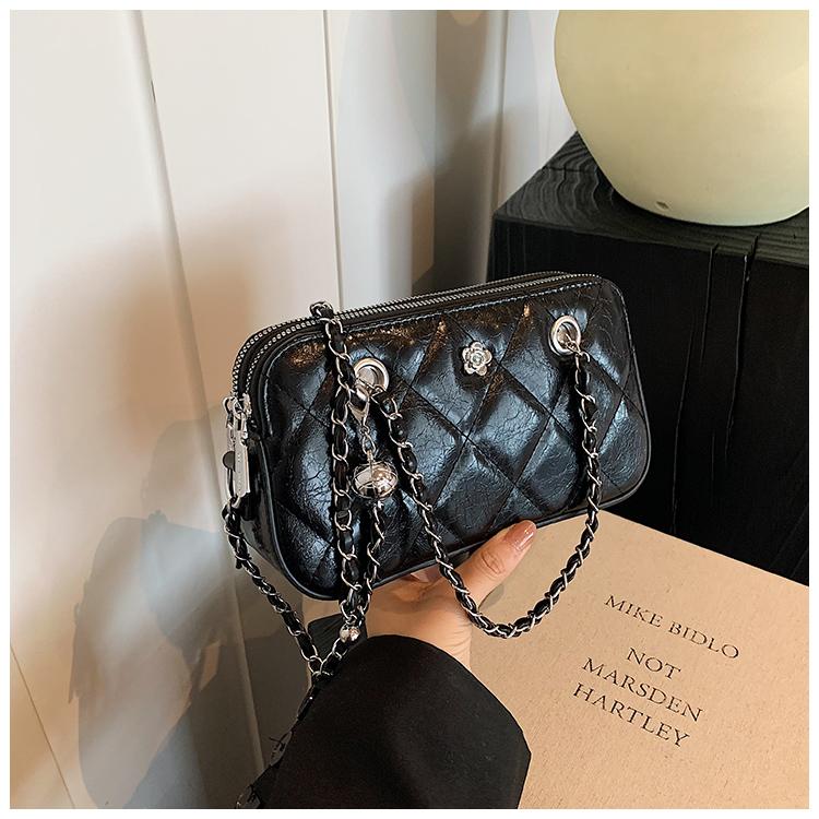 Čtvercové PU dámské tašky přes rameno a crossbody s diamantovým prošíváním, luxusní tašky